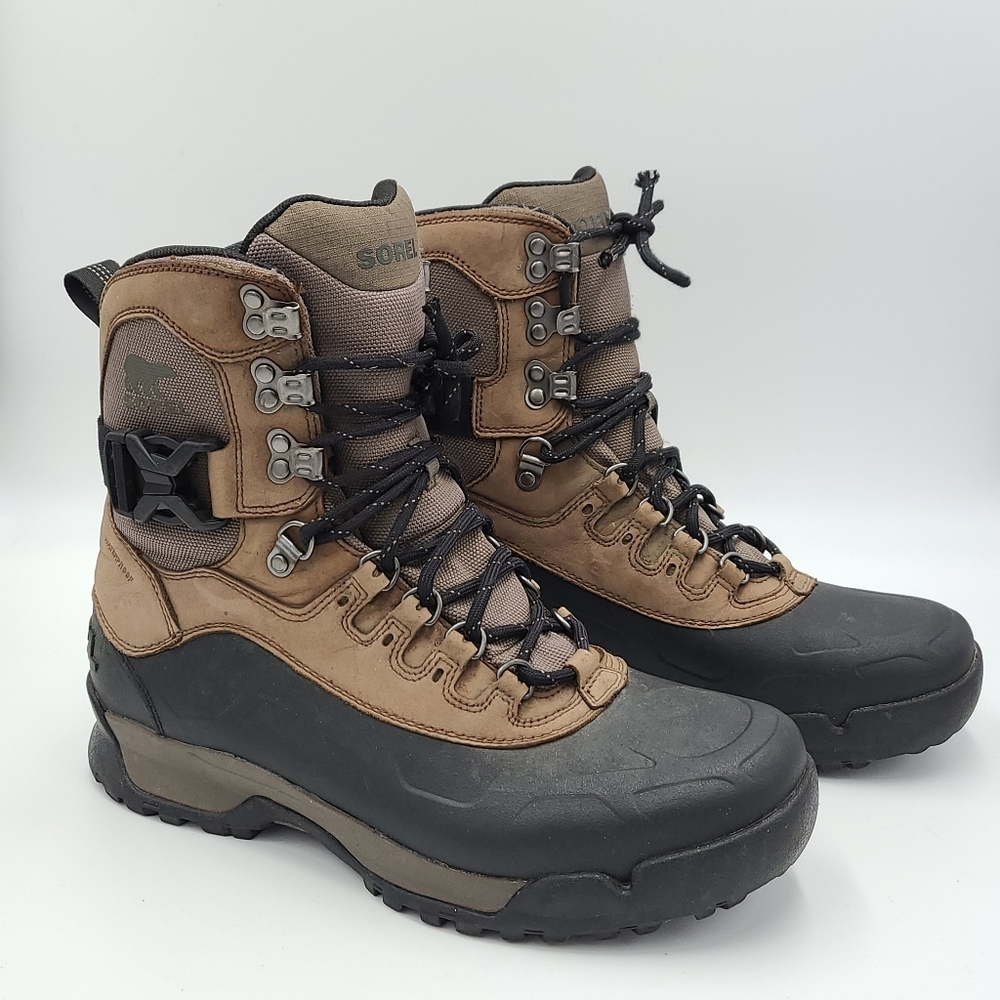 Sorel Paxson Tall Boots Men's Size 9 Brown/Black